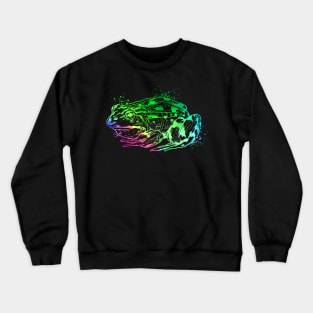 Farbefrohe Zeichnung eines Frosch Crewneck Sweatshirt